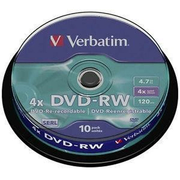 DVD-RW Verbatim    10 Units Black 4,7 GB 4x (10 Units)