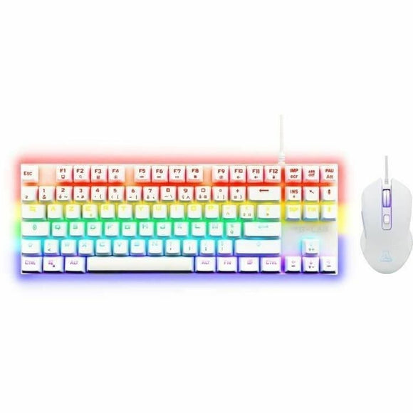 Keyboard with Gaming Mouse The G-Lab MERCURY W White