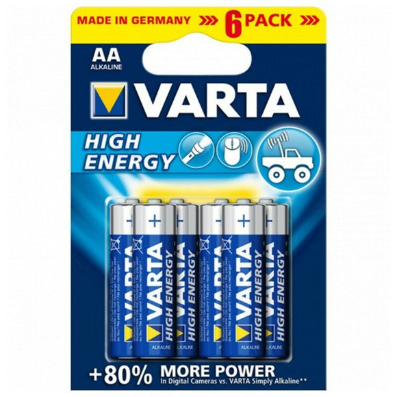 Alkaline Battery Varta 4906121446 AA High Energy 1.5 V (6 Pieces)