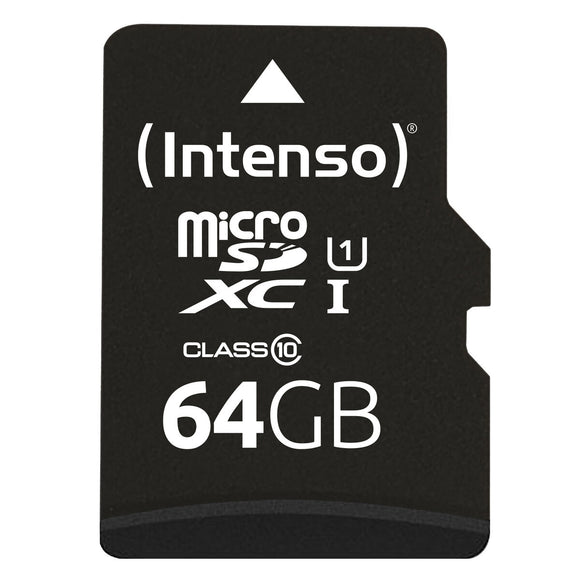 Micro SD Memory Card with Adaptor INTENSO 64 GB