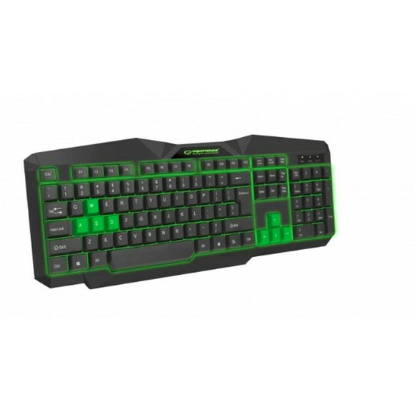 Keyboard Esperanza EGK201G Black Green Monochrome Black/Green English QWERTY
