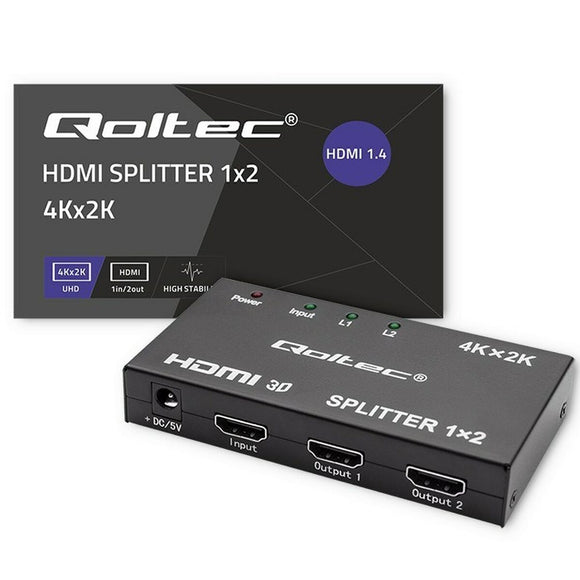 HDMI switch Qoltec 51796 Black