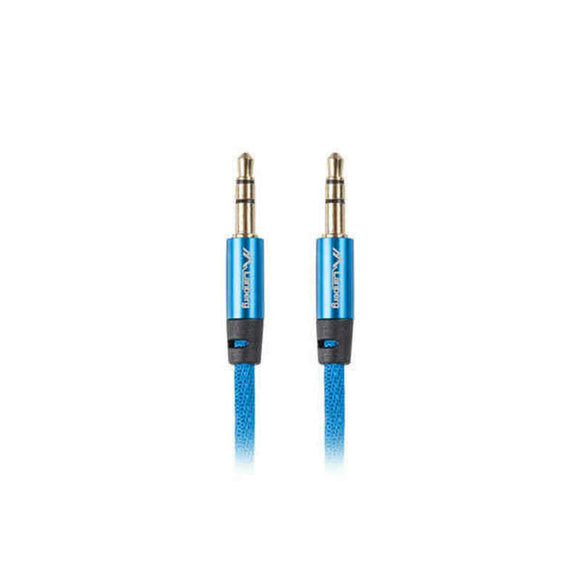 Audio Jack Cable (3.5mm) Lanberg CA-MJMJ-10CU-0010-BL Blue 1 m