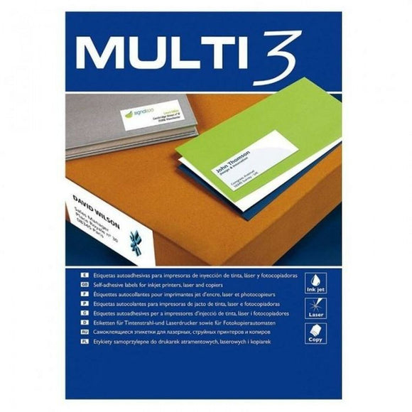 Printer Labels MULTI 3 105 x 57 mm White Upright 100 Sheets