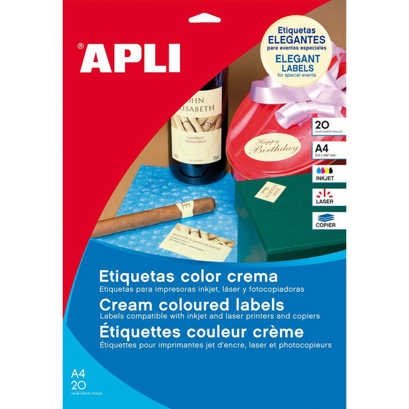 Adhesives/Labels Apli Pink 210 x 297 mm