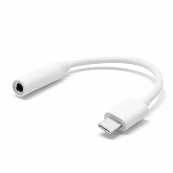 USB-C to Jack 3.5 mm Adapter PcCom Essential White 10 cm