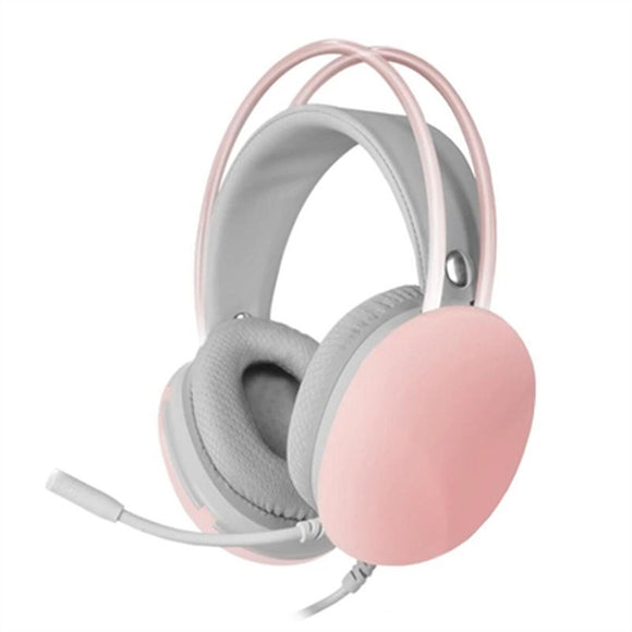 Headphones with Microphone Mars Gaming MH-GLOW RGB Pink