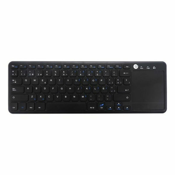 Keyboard with Touchpad CoolBox COO-TEW01-BK Spanish Black Spanish Qwerty QWERTY