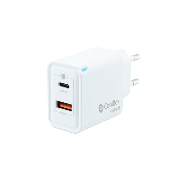 Wall Charger CoolBox COO-CUP-30CA White 20 W (1 Unit)