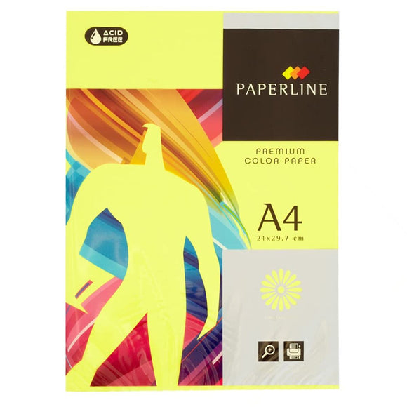 Paper Fabrisa 500 Sheets Din A4 Yellow Fluorescent
