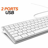 Keyboard Mobility Lab White Silver Mac OS AZERTY