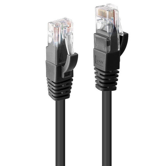 UTP Category 6 Rigid Network Cable LINDY 48077 Black 1 m 1 Unit