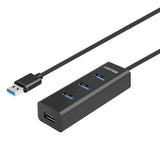 4-Port USB Hub Unitek Y-3089 Black