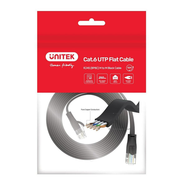 UTP Category 6 Rigid Network Cable Unitek C1812GBK 5 m