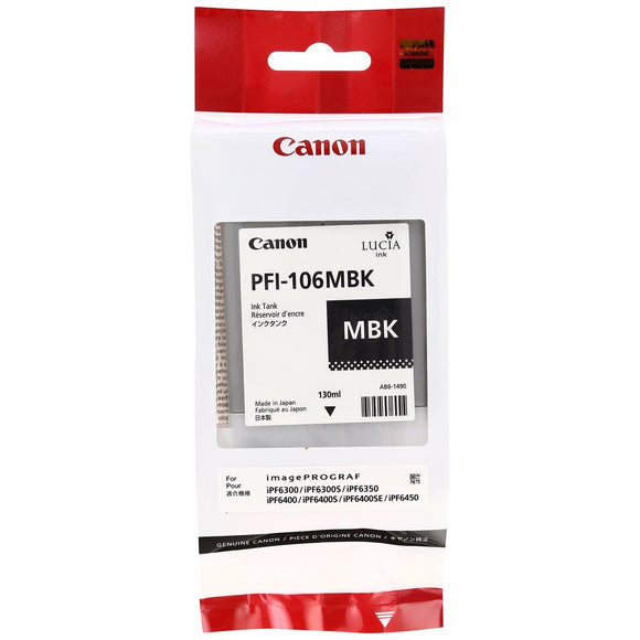 Original Ink Cartridge Canon PFI-106 MBK Black