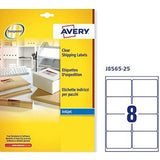 Adhesive labels Avery 99,1 x 67,7 mm Transparent