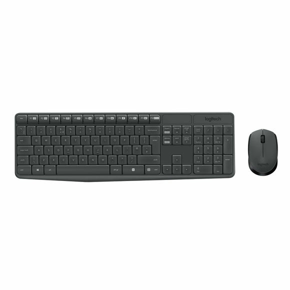 Keyboard and Mouse NO NAME 920-007905 Black Grey Anthracite German QWERTZ