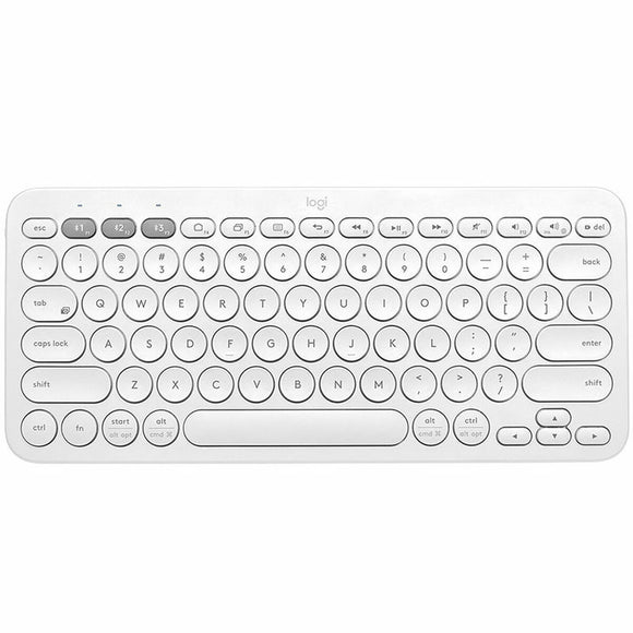 Bluetooth Keyboard Logitech K380 White Spanish Qwerty