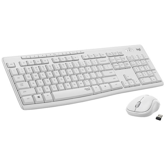 Keyboard and Mouse Logitech MK295 Silent Wireless Combo White Qwerty US