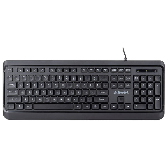 Keyboard Activejet K-3904 Black QWERTY