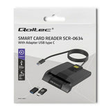 Card Reader Qoltec 50634 Black