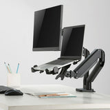 Desk MacLean MC-836 11"-17" Black 59 x 32 x 36 cm