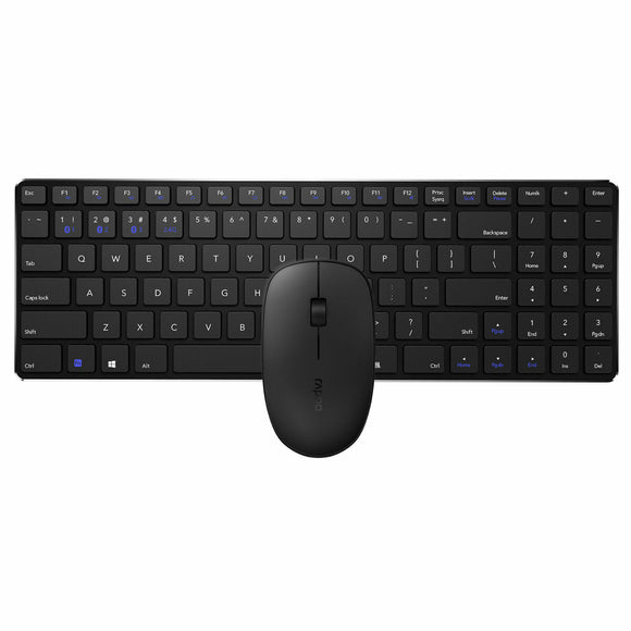 Keyboard and Wireless Mouse Rapoo 00192096 Black