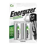 Rechargeable Batteries Energizer ENRC2500P2 C HR14 2500 mAh