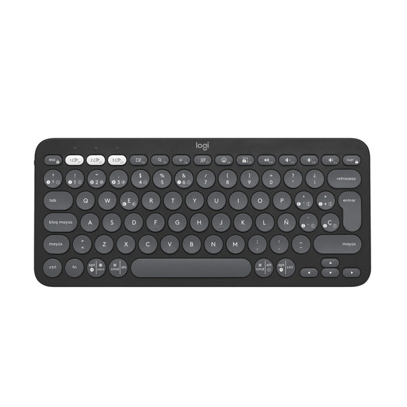 Keyboard and Mouse Logitech K380S Graphite Spanish Qwerty