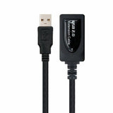 USB Extension Cable NANOCABLE 10.01.0211 Black 5 m
