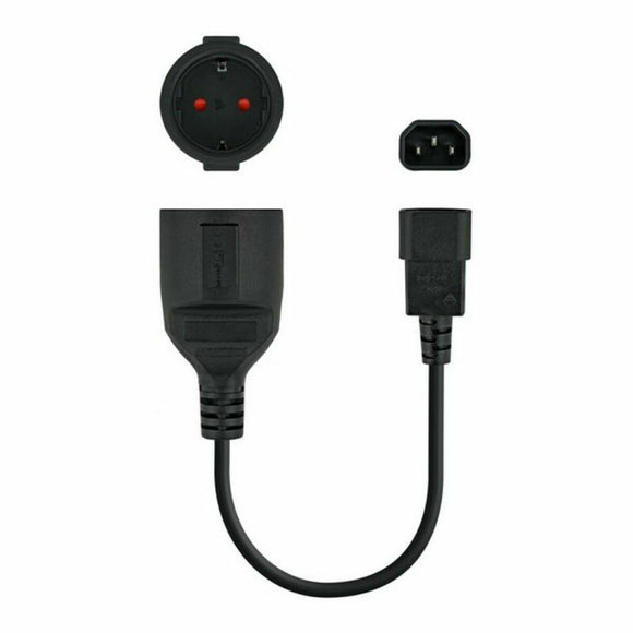 C14 to Schuko Power Cord NANOCABLE 10.22.0901 (25 cm)