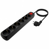Power Socket - 6 Sockets with Switch Aisens A154-0536 Black (1,4 m)