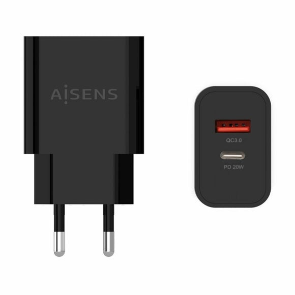 Wall Charger Aisens A110-0682 20 W Black (1 Unit)
