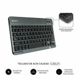 Bluetooth Keyboard with Support for Tablet Subblim SUBKT3-BTL200 Black Spanish Qwerty