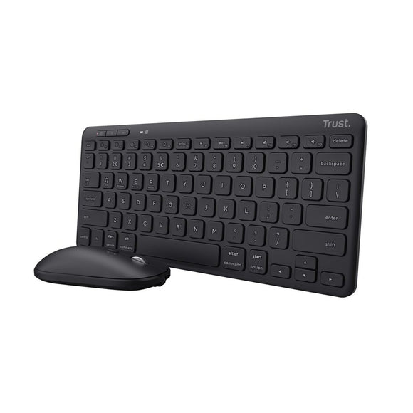 Keyboard and Mouse Trust Lyra Black Monochrome English QWERTY