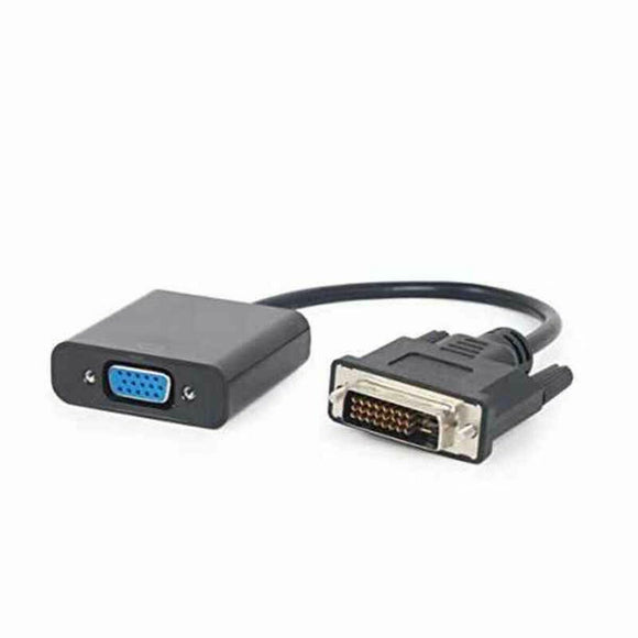 DVI to VGA Adapter GEMBIRD A-DVID-VGAF-01 20 cm Black