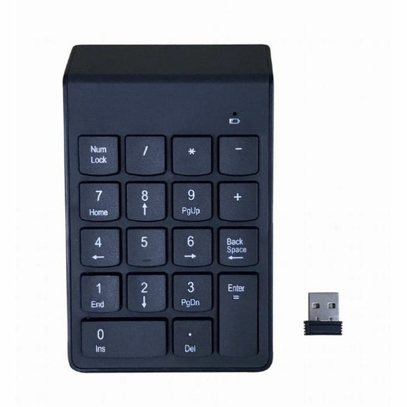 Numeric keyboard GEMBIRD KPD-W-02 Wireless Black