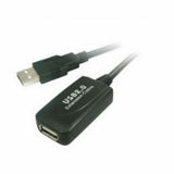 USB Extension Cable NANOCABLE 10.01.0211 Black 5 m