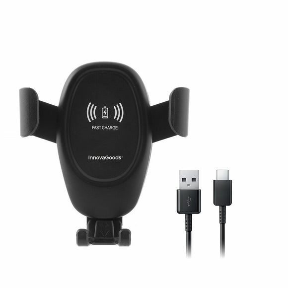 Mobile Phone Holder with Wireless Charger for Cars Wolder InnovaGoods V0103067 (Refurbished B)