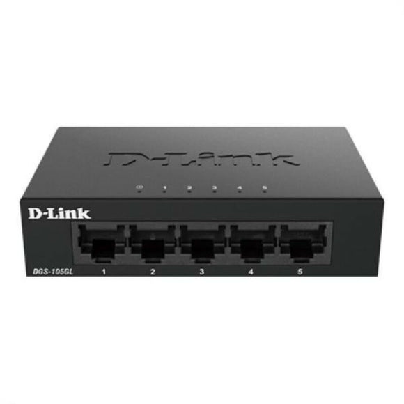 Desktop Switch D-Link DGS-105GL 5xGB Plug&Play Black