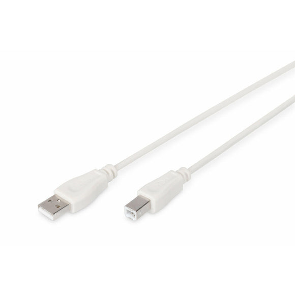 USB A to USB B Cable Digitus AK-300105-030-E 3 m Beige