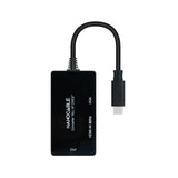 USB C to VGA/HDMI/DVI Adapter NANOCABLE 10.16.4301-ALL 20 cm Black 4K Ultra HD